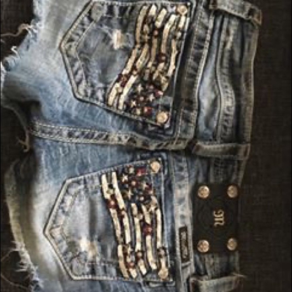 Miss Me patriotic jean shorts